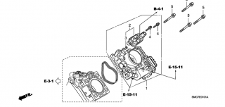 Supapa clapeta admisie Honda motor 1,8 (poz.2)