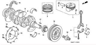 Set segmenti motor 1,8 Honda (poz.2)