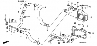 Intercooler motor 2,2 CTDi Honda (poz.12)