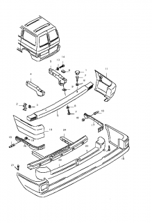 Intaritura bara spate Vw Transporter T4 (poz.24)