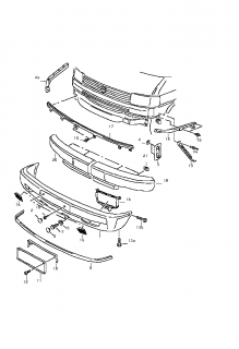 Suport bara fata Vw Transporter T4 (poz.17)