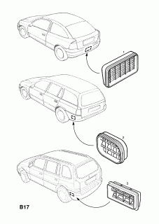 Grila aerisire laterala  spate Opel  Astra G Caravan  (poz.2)
