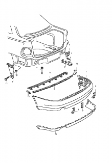 Spoiler bara spate Audi A4 caroserie B5 (poz.12)