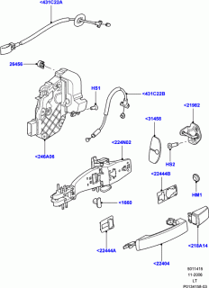 Broasca usa spate Range Rover Sport