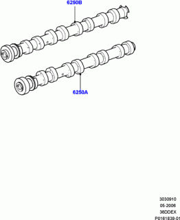 Ax came motor 3,6 TD Land Rover 