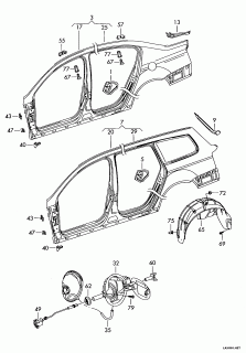 Carenaj roata spate Vw Passat 3C