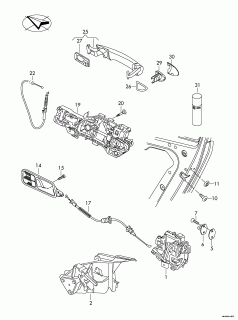 Maner interior usa spate Vw Passat 3C2 (poz.14)