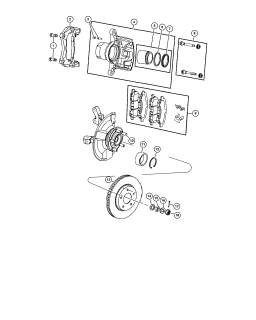 Set reparatie piston etrier fata Jeep Compass/Patriot (poz.5)