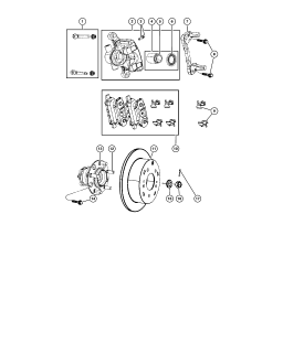 Set reparatie etrier spate cu pistonas Jeep Compass/Patriot (poz.4)