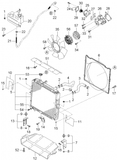 Difuzor ventilator radiator Kia K 2500 (poz.6)