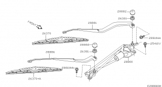 Mecanism stergator parbriz fata Nissan Almera II