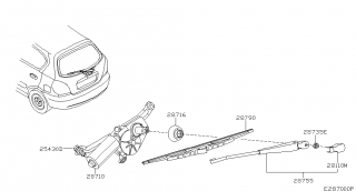 Mecanism stergator spate Nissan Almera II