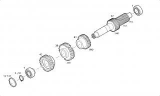 Pinion cutie viteza  treapta a IV a 35 dinti  Iveco Eurotech (poz.39)