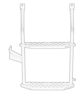 Scara acces 2 trepte in spatele cabinei Iveco Eurotech (poz.2)