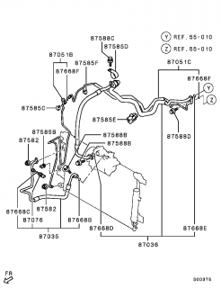 Conducte aer conditionat Mitsubishi Outlander II (vezi schita cu pret)