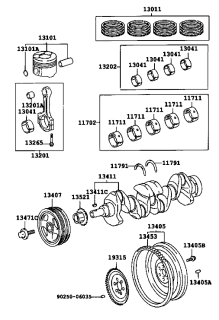 Biela piston motor 1,4 D-4D Toyota