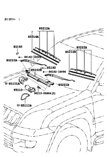 Mecanism stergatoare fata Toyota Land Cruiser J12