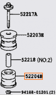 Kit bucsa sup.+surub+bolt+bucsa inf.+piulita sasiu Toyota Hi-Lux III