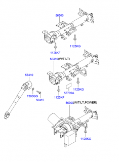 Cardan coloana volan Hyundai Getz