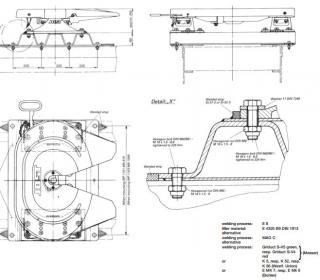 Inaltator ondulat cupla tractare (1050x700x150) 150 mm 