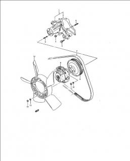 Curea trapezoidala pompa apa motor 1,6 16V Suzuki