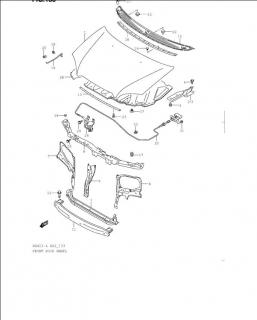 Grila plastic sub parbriz Suzuki Ignis II (poz.15)