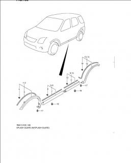 Ornament inferior prag  fata spre fata  Suzuki Ignis II (poz.5)