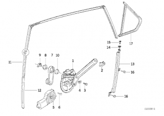 Macara spate geam E36