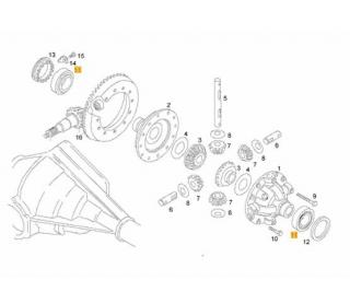 Rulment planetar diferential punte spate HY0645 Man L2000 (poz.11)