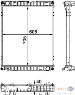 Radiator racire Man TGL motor 6871 cmc 