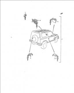 Set chei si broaste contact,usi,hayon Suzuki Samurai (poz.1)