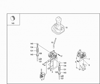 Mecanism schimbator viteze Mercedes Tourismo 15 RHD (poz.4)