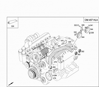 Furtun 1200 mm aer Mercedes Tourismo 15 RHD (poz.387)