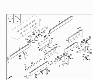 Radiator incalzire pasageri Mercedes Tourismo (poz.5)