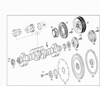 Arbore cotit STD motor Mercedes 12,0TD OM 457 (poz.5)