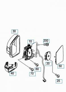 Corp oglinda exterioara Mercedes GL (poz.10)