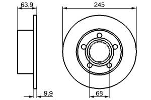 Disc frana punte spate Vw Passat B6