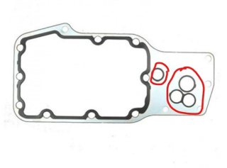 Garnitura termoflot ulei spre bloc,motor Daf Iveco 5,9TD (poz.10 )