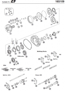 Mecanism planetar cutie viteza ZF 16S109 (poz.1)