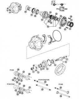 Planetara dreapta axa spate P1341 Renault (poz.34)