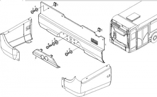 Ornament bara spate autobuz Irisbus Urbanway (poz.2)