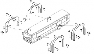 Overfender pasaj roata autobuz Irisbus Urbanway (poz.1)