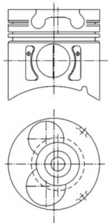 Piston STD cu bolt fara segmenti motor Nissan 3,0TD (poz.1)