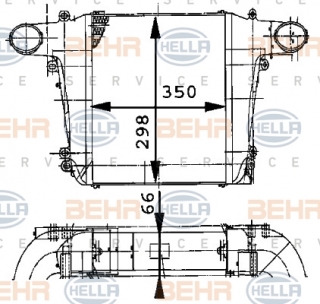 Radiator intercooler Nissan Cabstar E motor 3,0TD