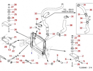 Furtun in Y radiator Nissan Cabstar E (poz.32)