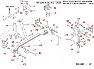 Arc lamelar punte spate Nissan Cabstar E 3,5t 