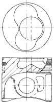 Piston standard Vw motor 1,9 TDI ALH (cu segmenti si bolt)