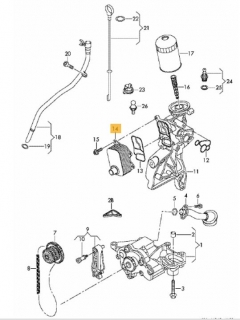 Kit lant pompa ulei motor Vw 1.8TSI