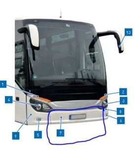 Bara centrala fata Setra S515-517 Top Class (poz.7)