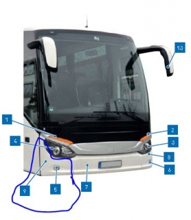 Flaps bara fata Setra S515-517 Top Class (poz.9)